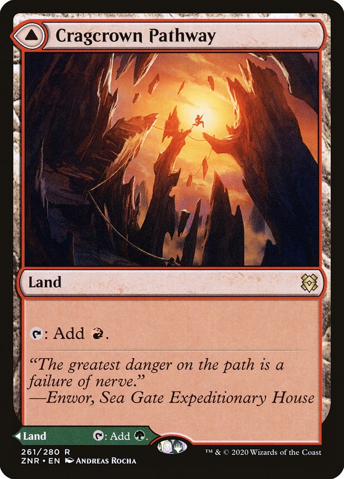 Cragcrown Pathway // Timbercrown Pathway 261 (Zendikar Rising)  - Foil