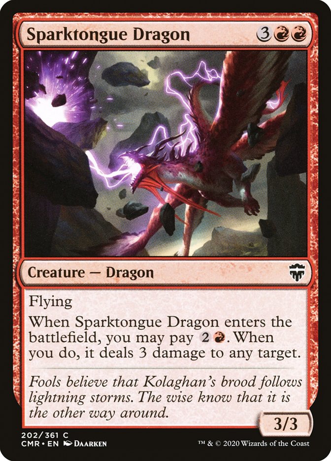 Sparktongue Dragon 202 (Commander Legends) 
