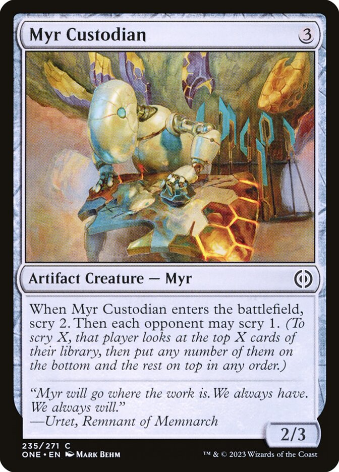 Myr Custodian 235 (Phyrexia: All Will Be One) 