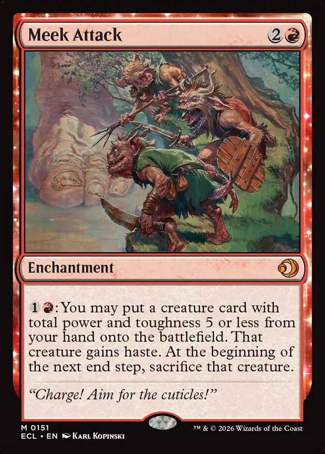 Meek Attack 151 (Lorwyn Eclipsed)  - Foil