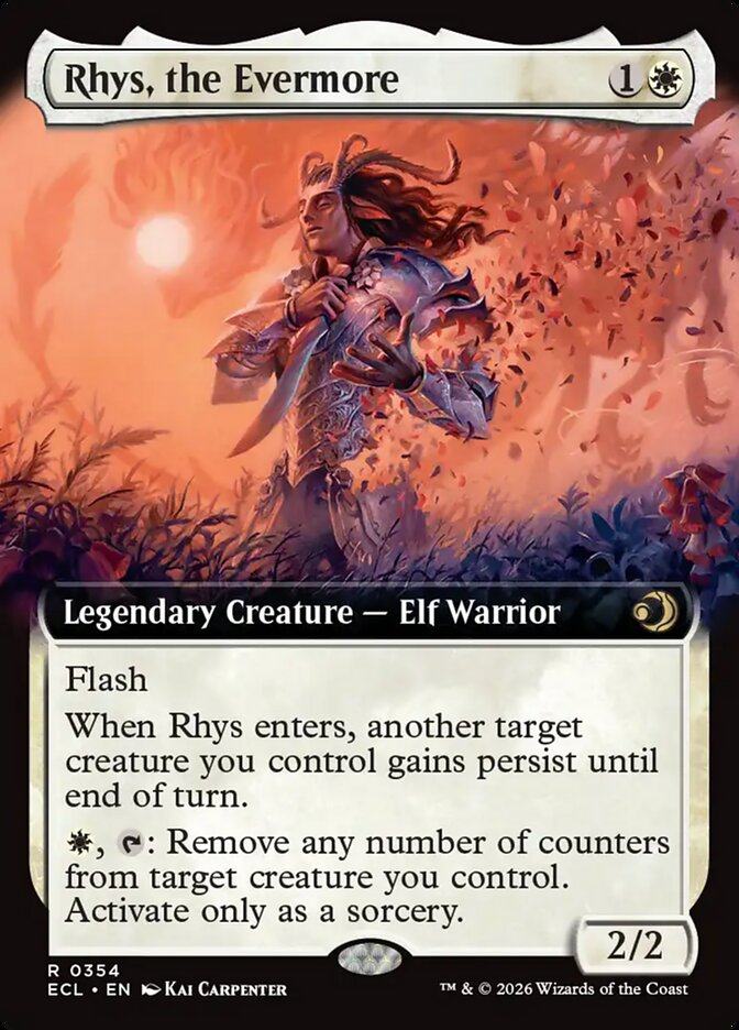 Rhys, the Evermore  354 (Lorwyn Eclipsed)  - Extended Art Foil