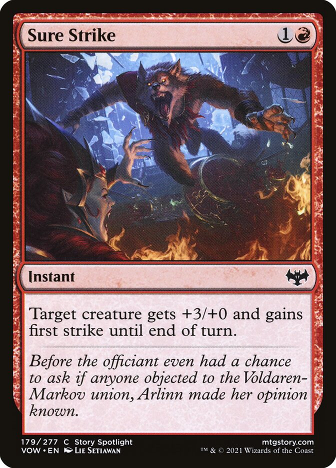 Sure Strike 179/277 (Innistrad: Crimson Vow)  - Foil