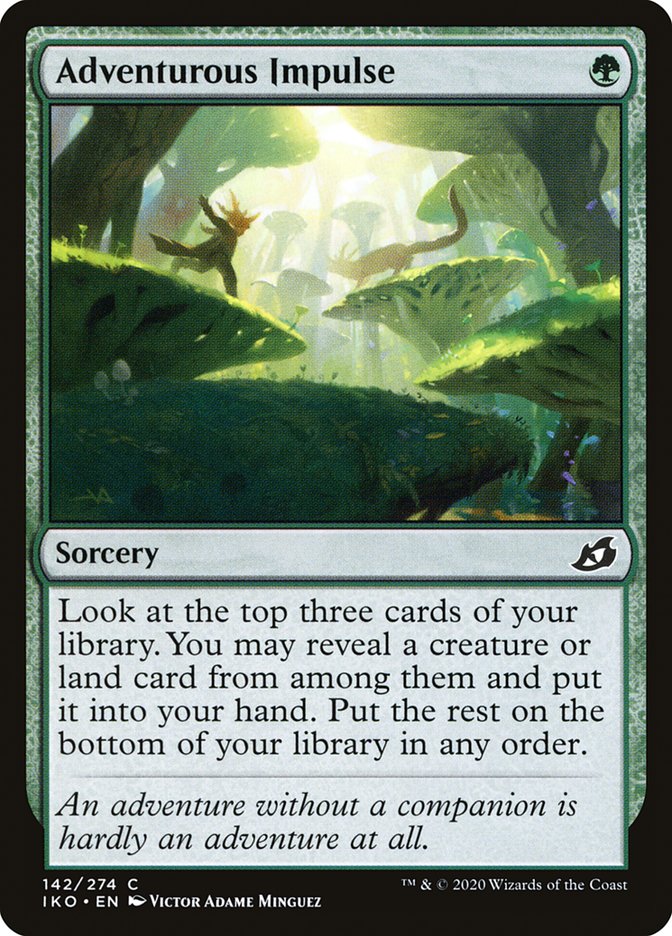 Adventurous Impulse 142/274 (Ikoria: Lair of Behemoths)  - Foil