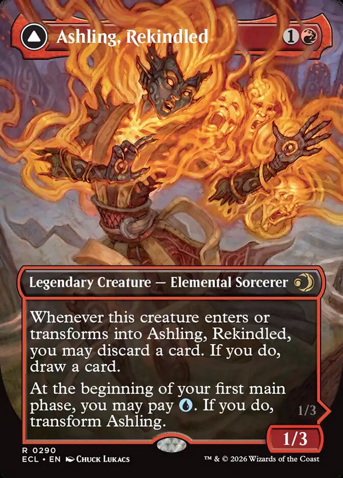 Ashling, Rekindled // Ashling, Rimebound  290/273 (Lorwyn Eclipsed)  - Borderless Foil