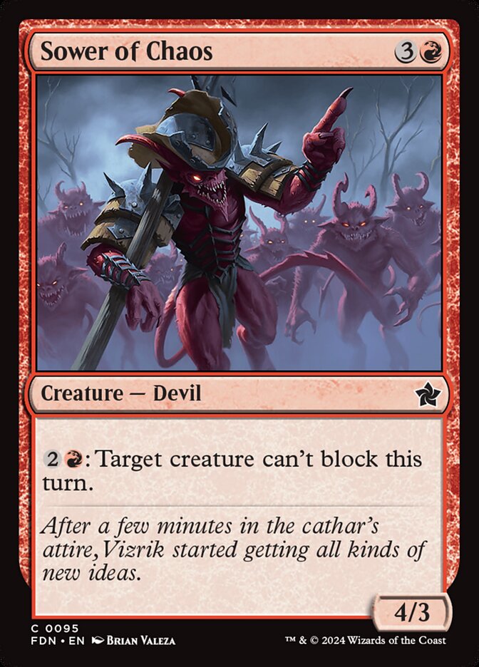 Sower of Chaos 95/291 (Foundations)  - Foil