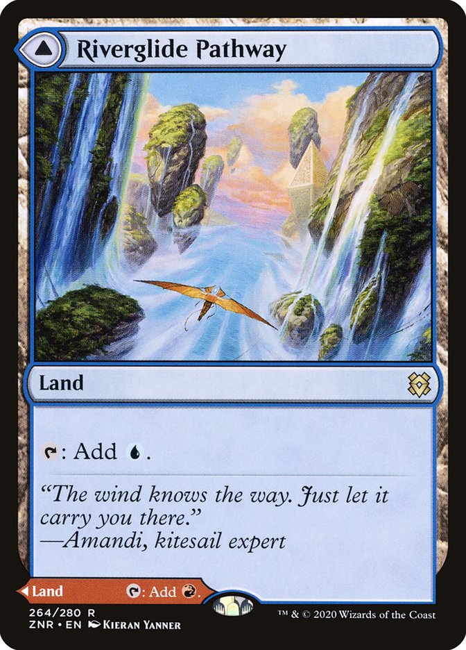 Riverglide Pathway // Lavaglide Pathway 264 (Zendikar Rising)  - Foil