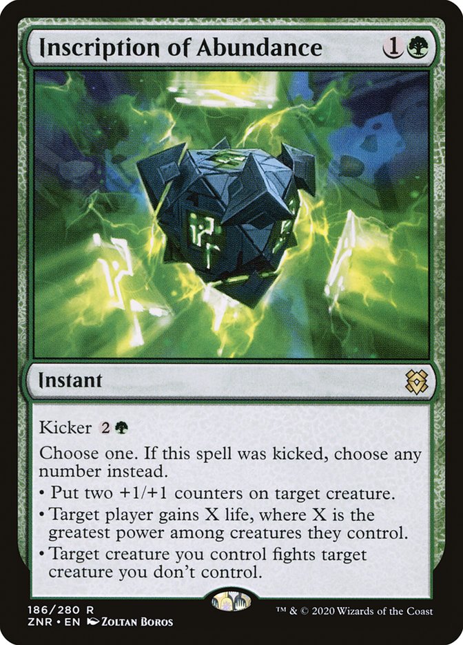 Inscription of Abundance 186/280 (Zendikar Rising) 
