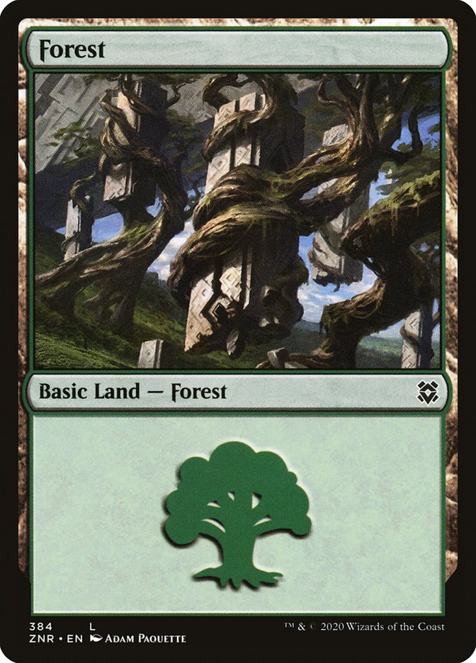 Forest 384 (Zendikar Rising)  - Foil