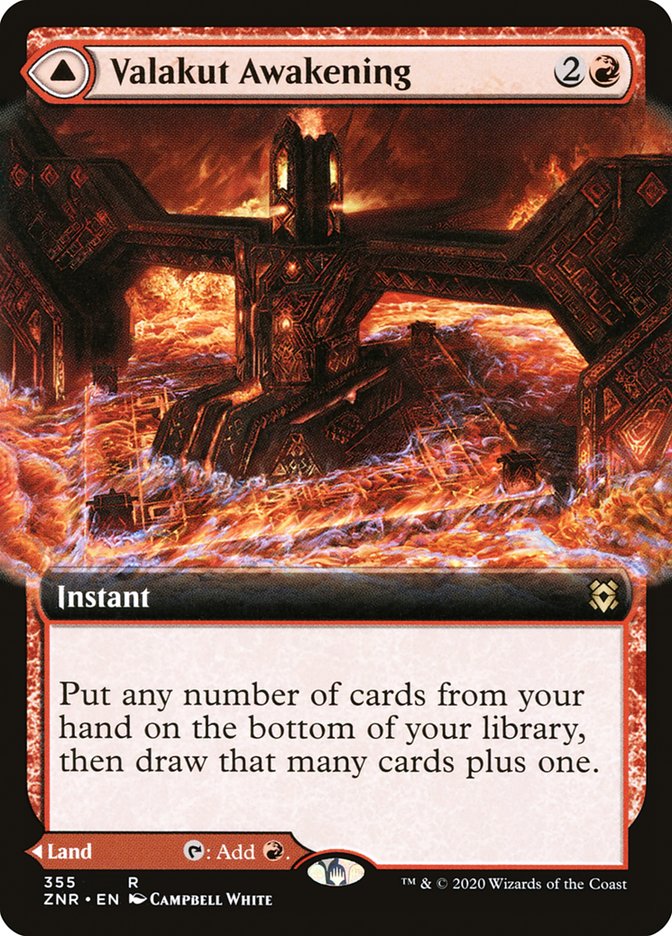 Valakut Awakening // Valakut Stoneforge 355/280 (Zendikar Rising)  - Extended Art