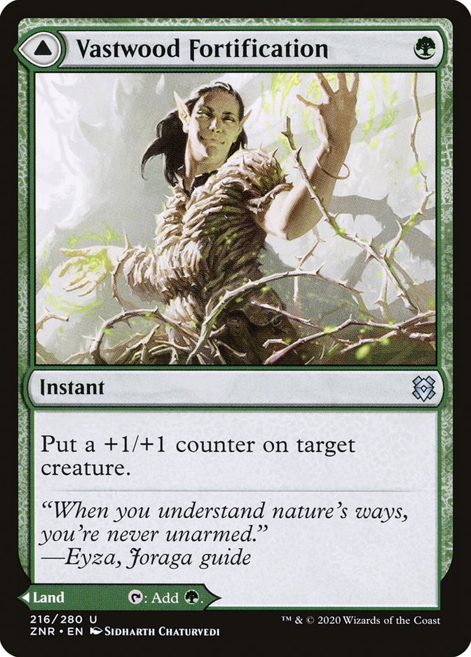 Vastwood Fortification // Vastwood Thicket 216 (Zendikar Rising)  - Foil