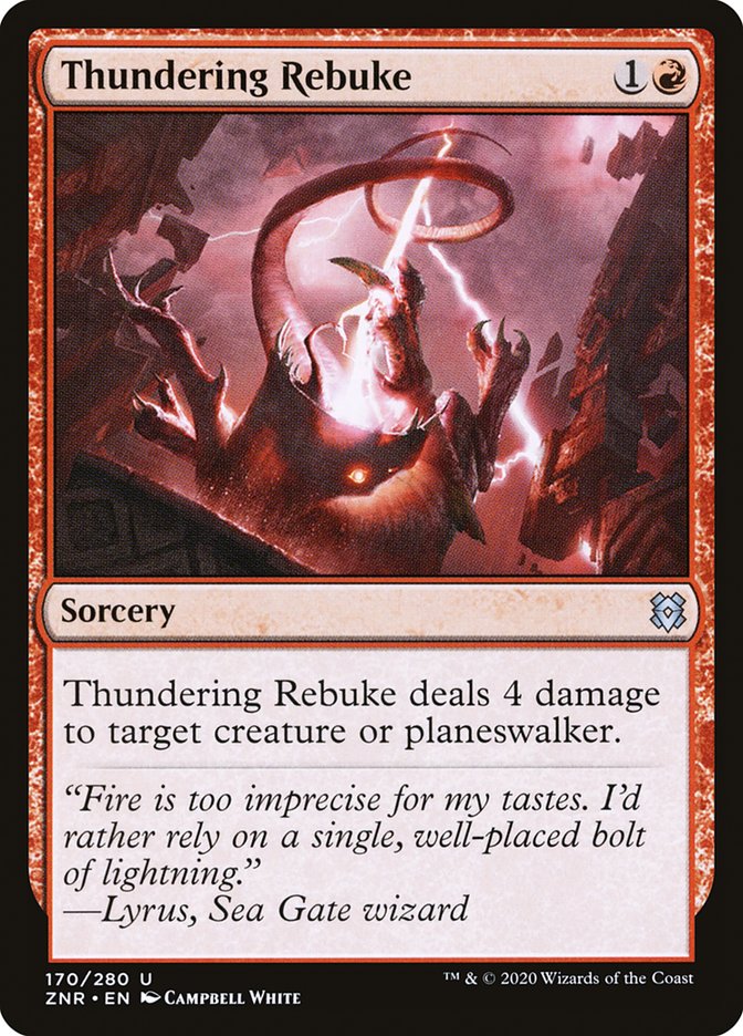 Thundering Rebuke 170/280 (Zendikar Rising)  - Foil