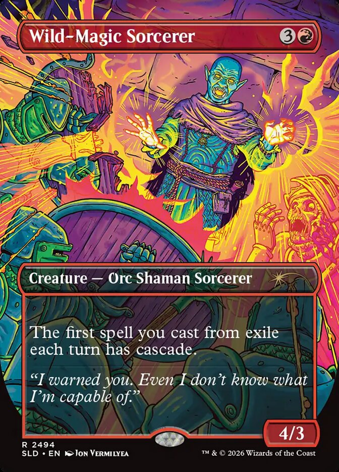Wild-Magic Sorcerer 2494 (Secret Lair Drop Series)  - Borderless Foil