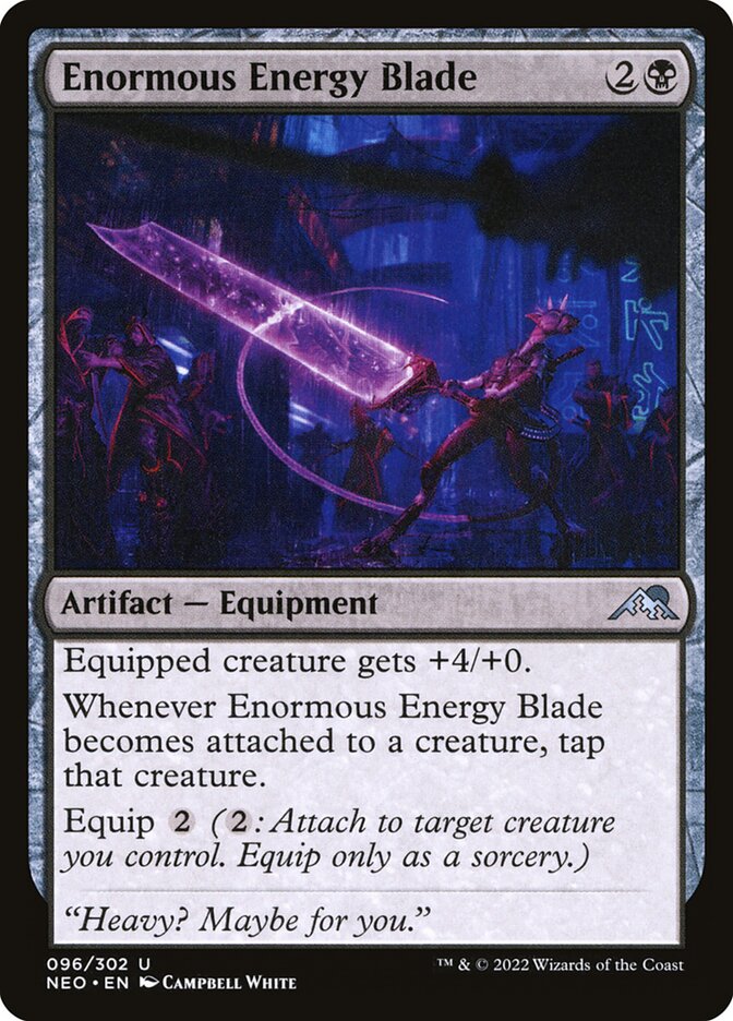 Enormous Energy Blade 96/302 (Kamigawa: Neon Dynasty) 