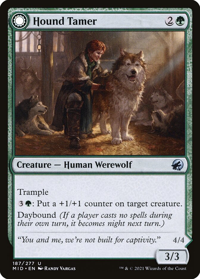 Hound Tamer // Untamed Pup 187/277 (Innistrad: Midnight Hunt) 