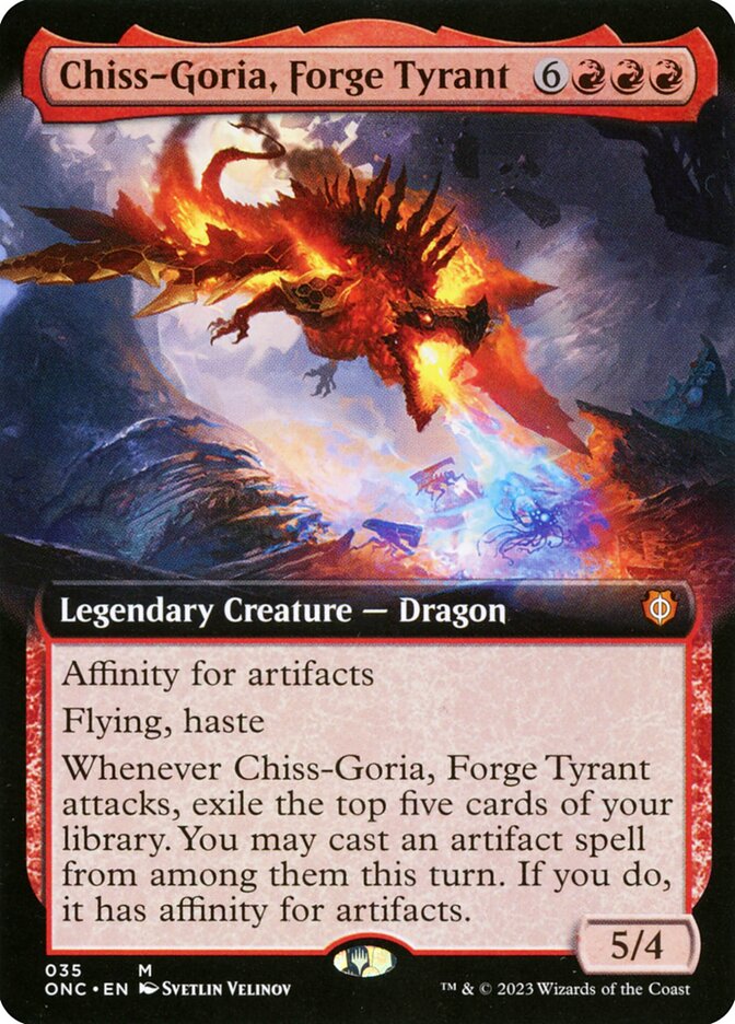 Chiss-Goria, Forge Tyrant 35 (Commander: Phyrexia: All Will Be One)  - Extended Art