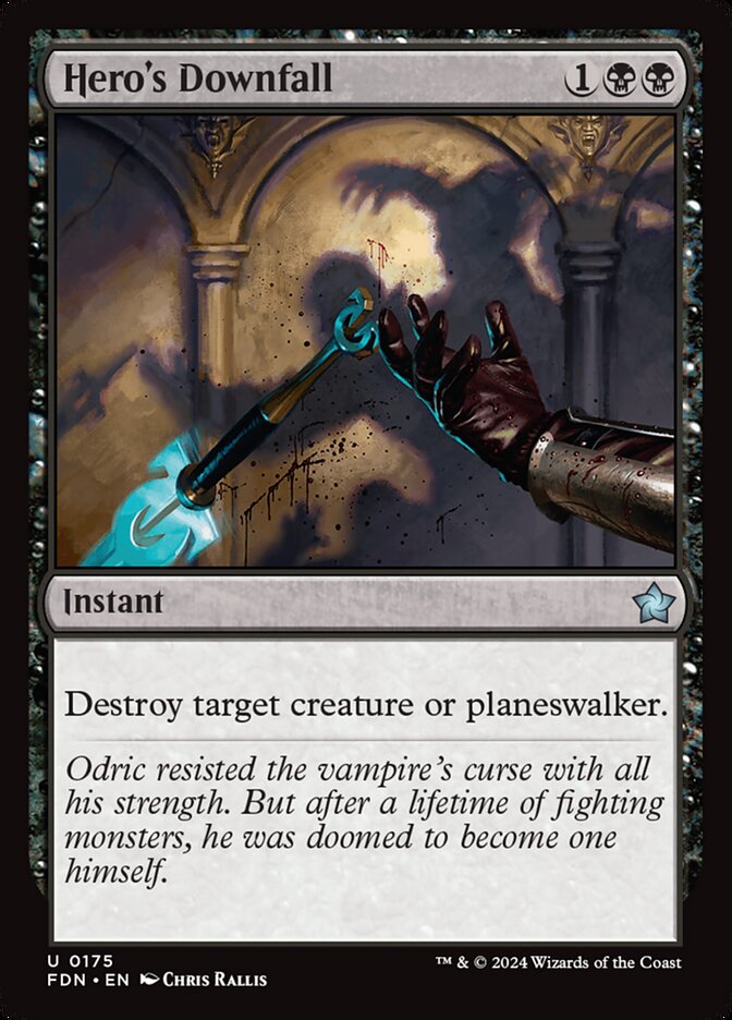 Hero's Downfall 175/291 (Foundations)  - Foil