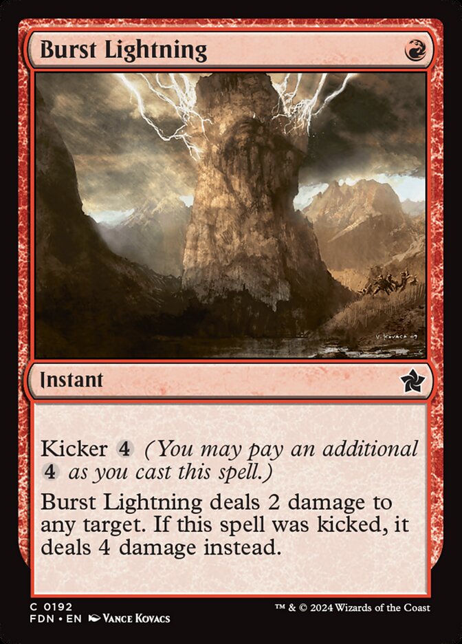 Burst Lightning 192/291 (Foundations)  - Foil