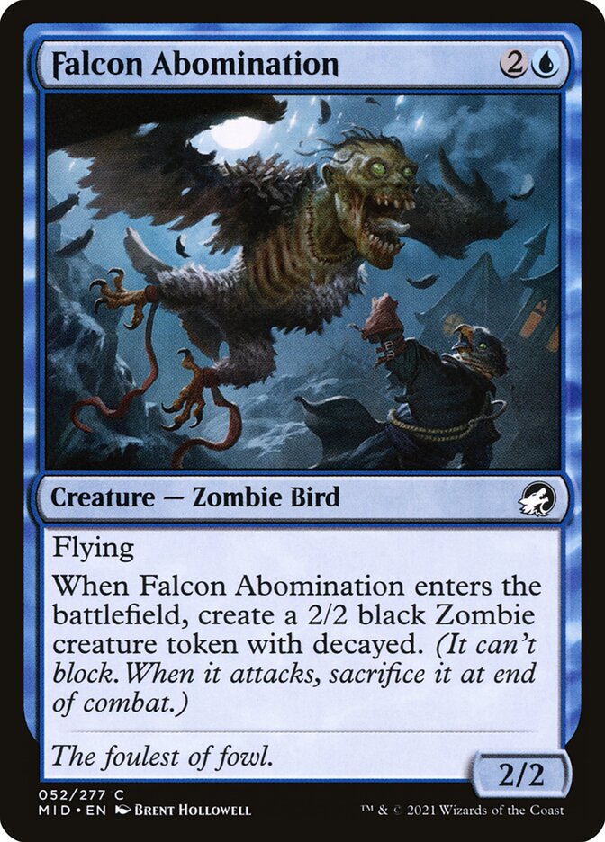 Falcon Abomination 52 (Innistrad: Midnight Hunt) 