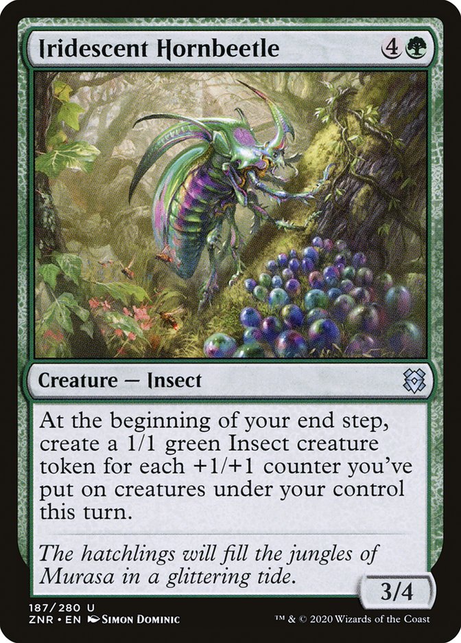 Iridescent Hornbeetle 187/280 (Zendikar Rising)  - Foil