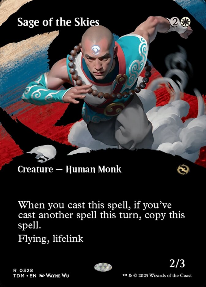 Sage of the Skies 328/291 (Tarkir: Dragonstorm)  - Borderless Foil