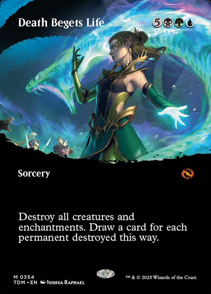 Death Begets Life 354/291 (Tarkir: Dragonstorm)  - Borderless Foil