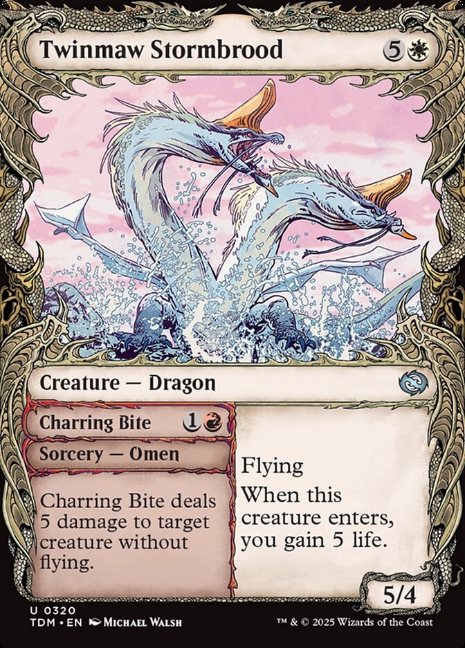 Twinmaw Stormbrood // Charring Bite 320/291 (Tarkir: Dragonstorm)  - Borderless