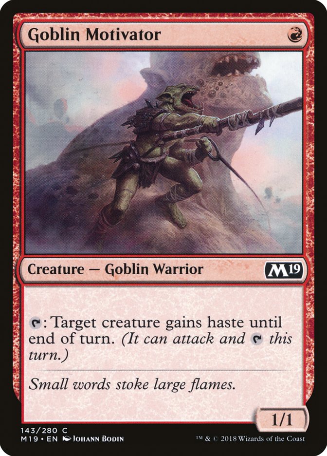 Goblin Motivator 143/280 (Core Set 2019) 