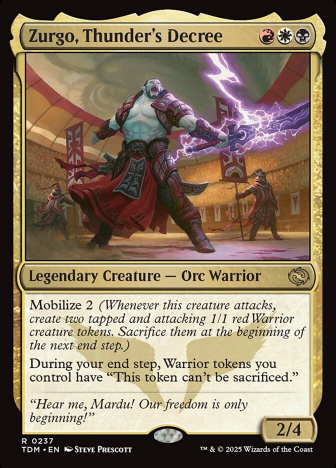 Zurgo, Thunder's Decree 237/291 (Tarkir: Dragonstorm) 
