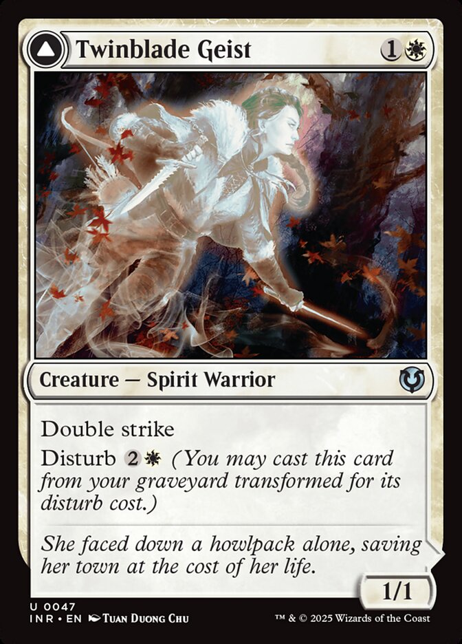 Twinblade Geist // Twinblade Invocation 47/287 (Innistrad Remastered)  - Foil