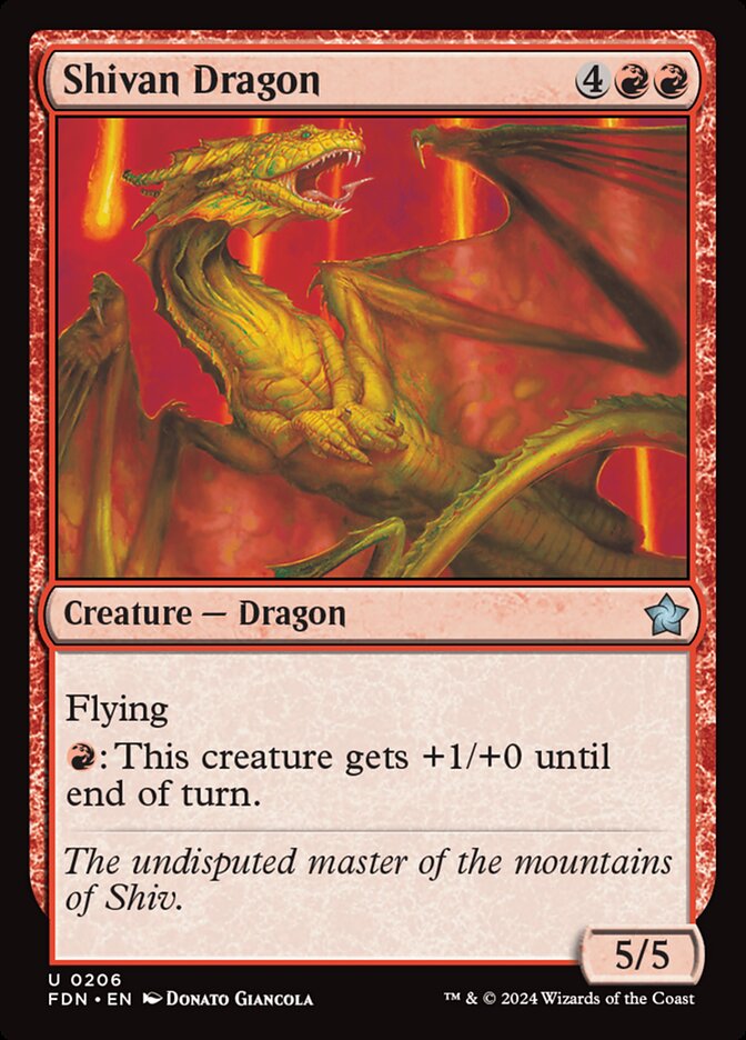 Shivan Dragon 206 (Foundations)  - Foil