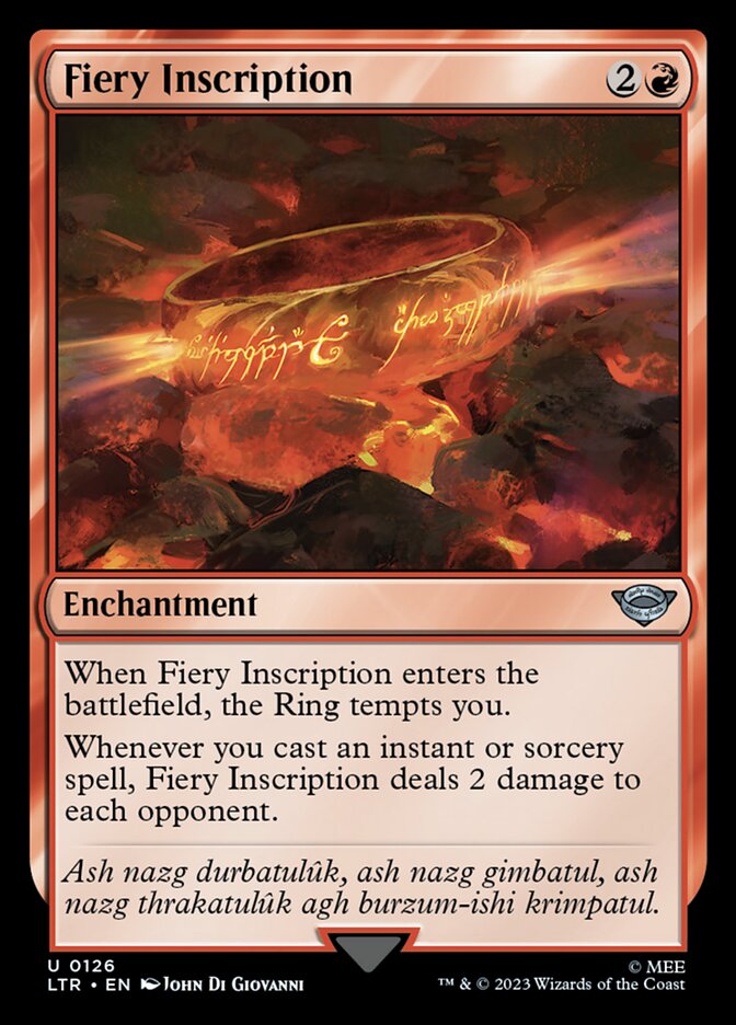 Fiery Inscription 126 (Universes Beyond: The Lord of the Rings: Tales of Middle-earth) 