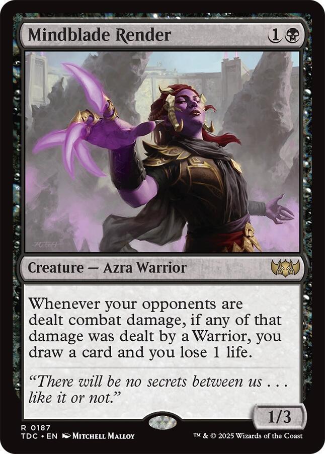 Mindblade Render 187 (Commander: Tarkir: Dragonstorm) 