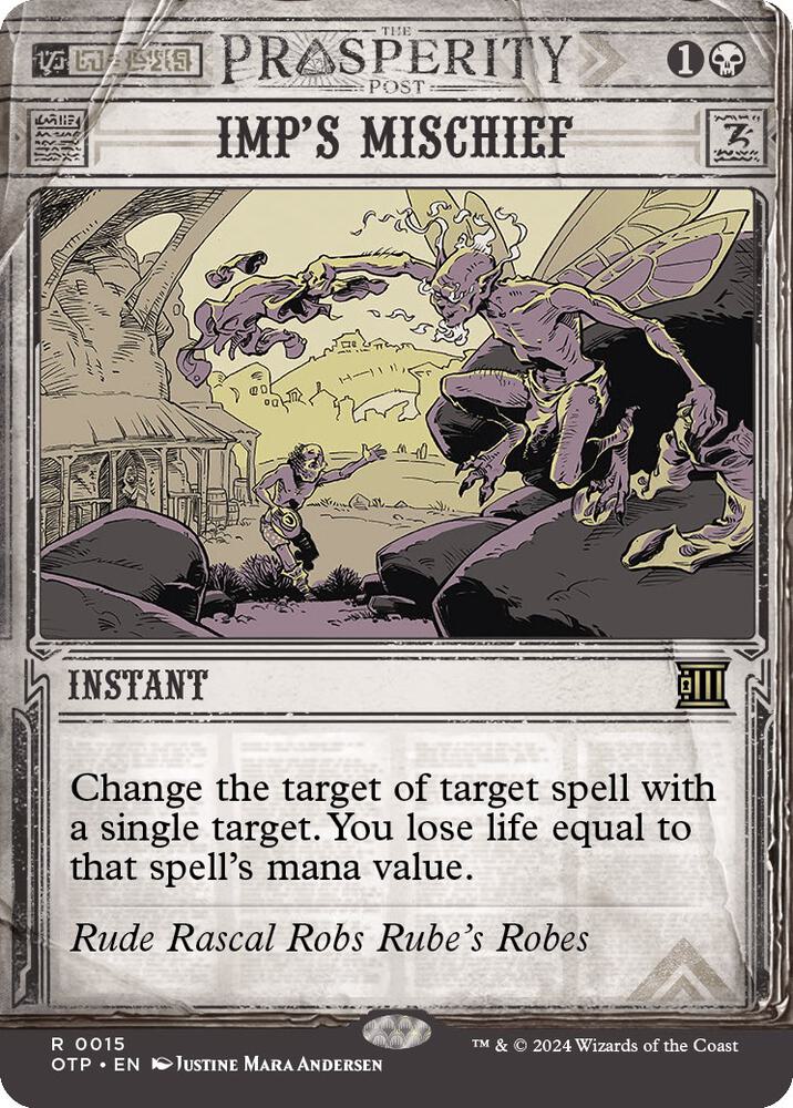 Imp's Mischief 15/65 (Outlaws of Thunder Junction: Breaking News)  - Showcase Foil