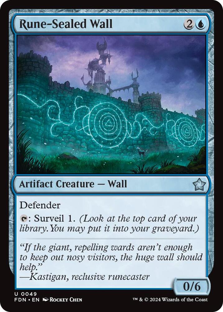 Rune-Sealed Wall 49 (Foundations)  - Foil