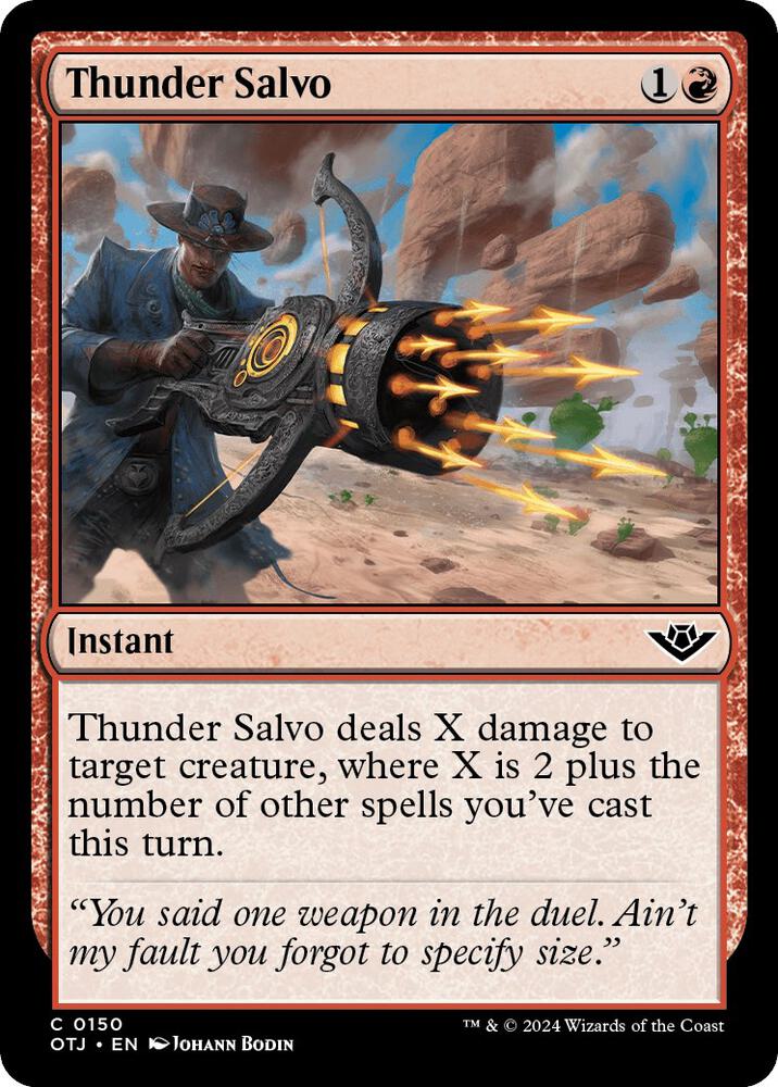 Thunder Salvo 150/286 (Outlaws of Thunder Junction)  - Foil