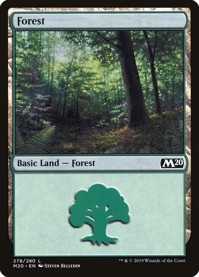 Forest 278 278 (Core Set 2020)  - Foil