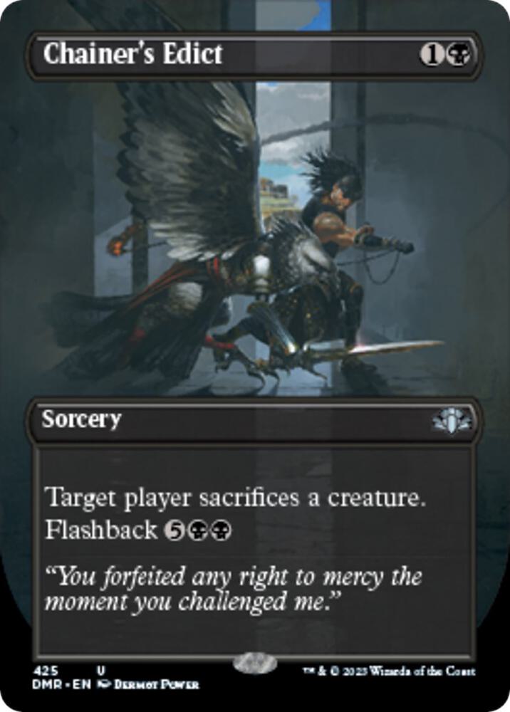 Chainer's Edict 425 (Dominaria Remastered)  - Borderless Foil