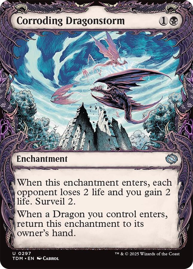 Corroding Dragonstorm 297/291 (Tarkir: Dragonstorm)  - Showcase Foil