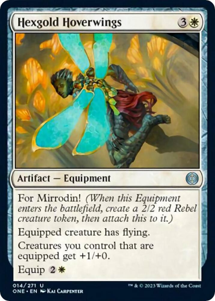 Hexgold Hoverwings 14/271 (Phyrexia: All Will Be One)  - Foil