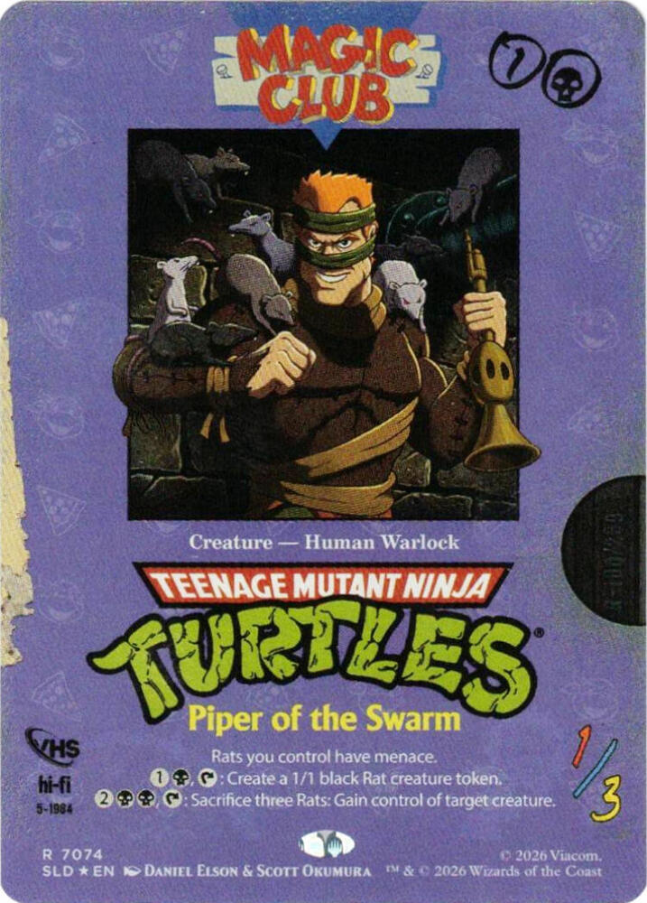Piper of the Swarm 7074 (Secret Lair Drop Series)  - Borderless Foil