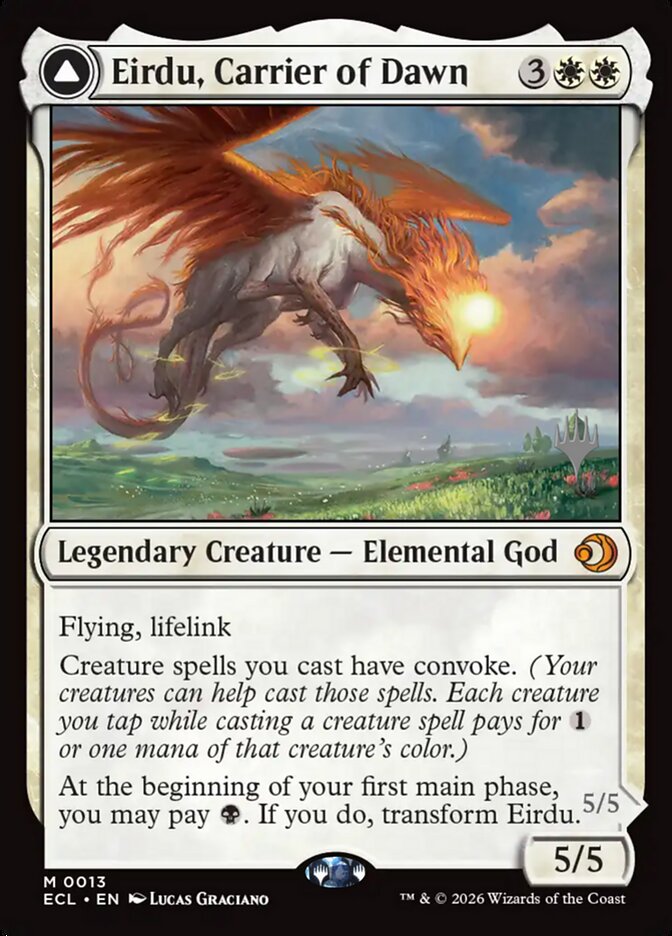 Eirdu, Carrier of Dawn // Isilu, Carrier of Twilight 13 (Promo Pack: Lorwyn Eclipsed) 