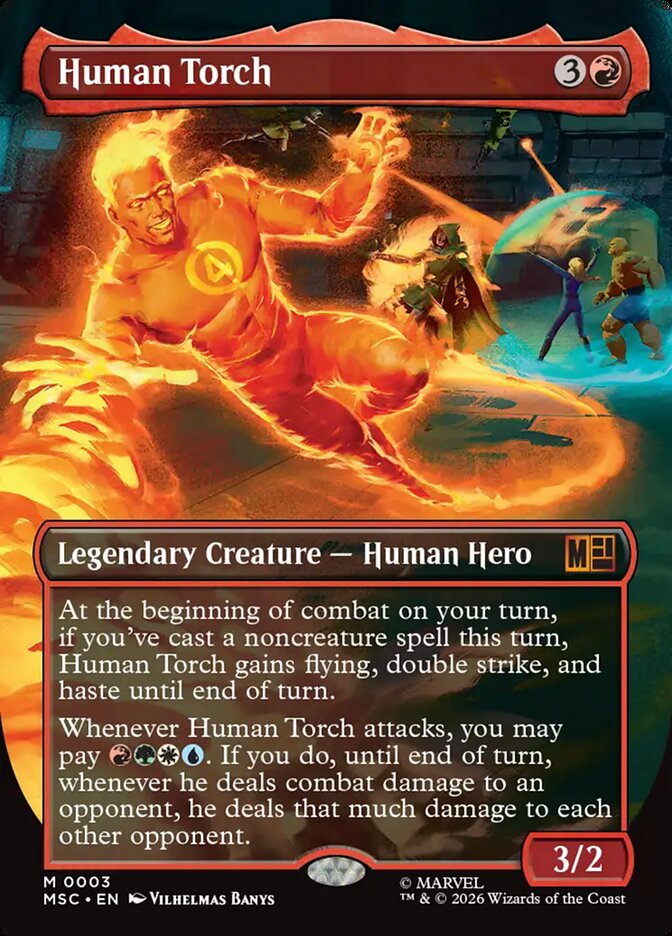 Human Torch 3 (Commander: Marvel Super Heroes)  - Borderless Foil