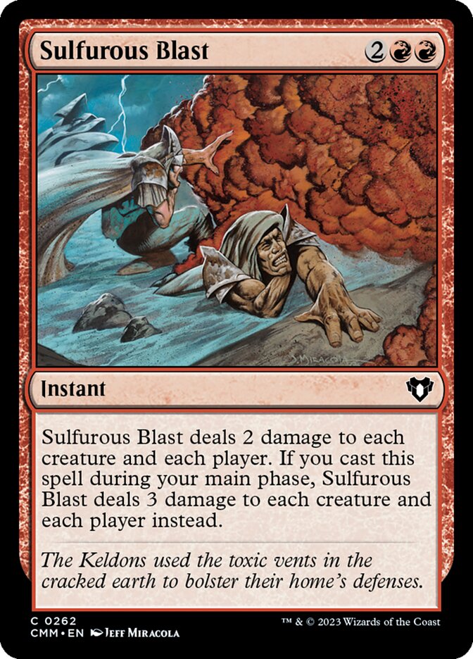 Sulfurous Blast 262/451 (Commander Masters)  - Foil