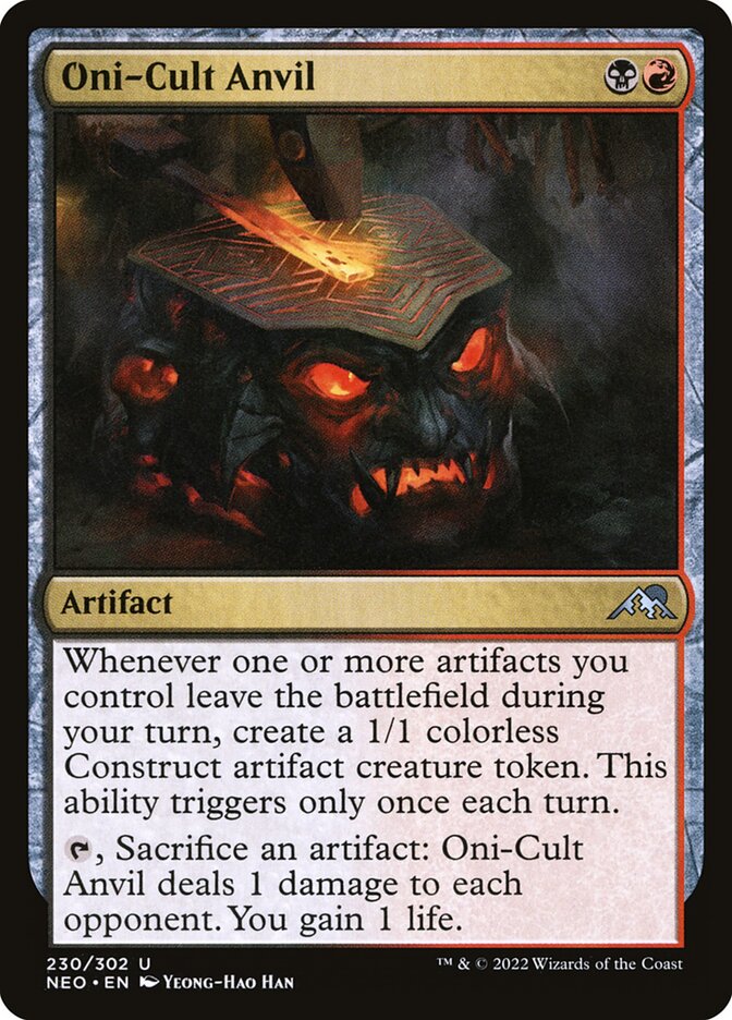 Oni-Cult Anvil 230/302 (Kamigawa: Neon Dynasty) 