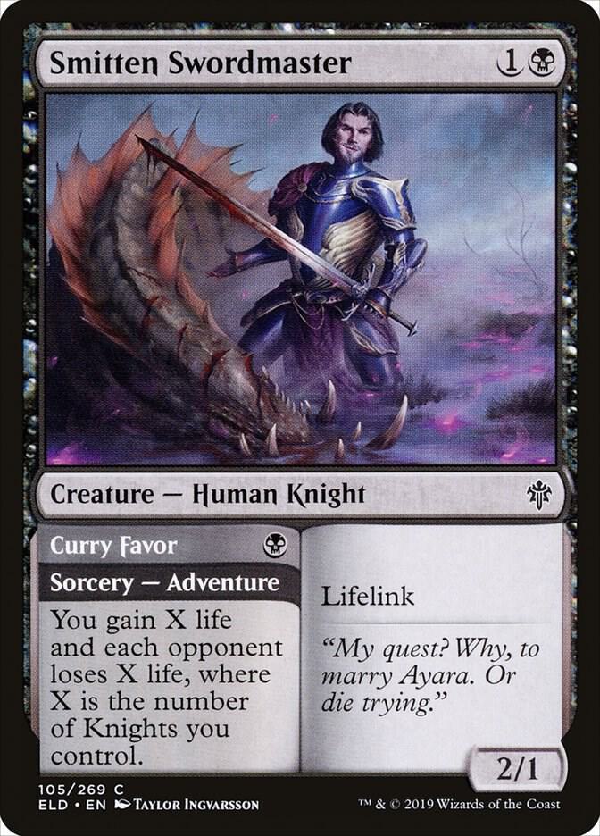 Smitten Swordmaster // Curry Favor 105 (Throne of Eldraine)  - Foil