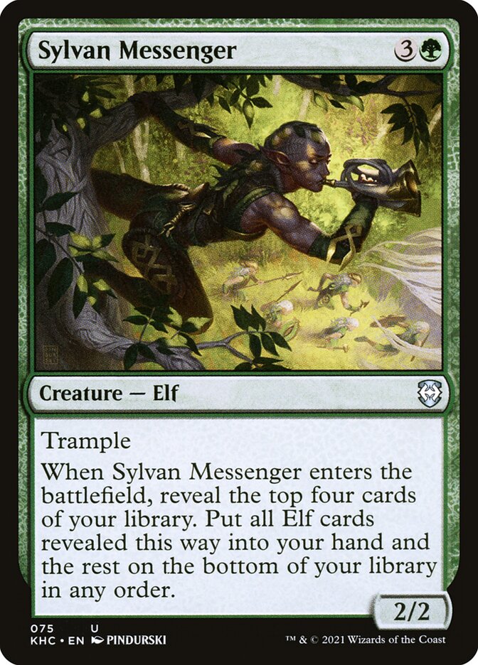 Sylvan Messenger 75/1 (Commander: Kaldheim) 