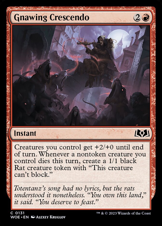 Gnawing Crescendo 131/276 (Wilds of Eldraine)  - Foil