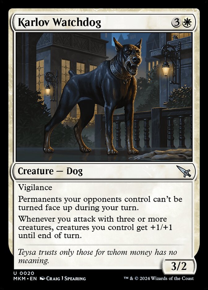 Karlov Watchdog 20/286 (Murders at Karlov Manor)  - Foil