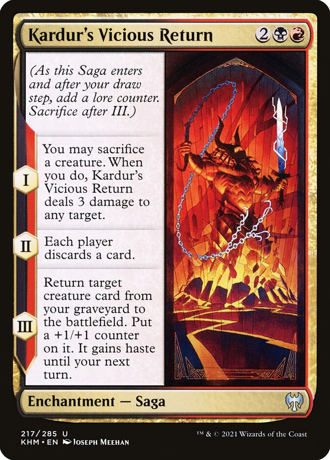 Kardur's Vicious Return 217/285 (Kaldheim) 