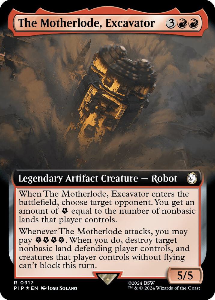 The Motherlode, Excavator 917/326 (Universes Beyond: Fallout)  - Extended Art Surge Foil